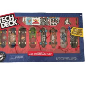 Coffret 25 eme anniversaire Tech Deck x 8 Finger Skate + Tech Deck Dude argenté Spin Master 1