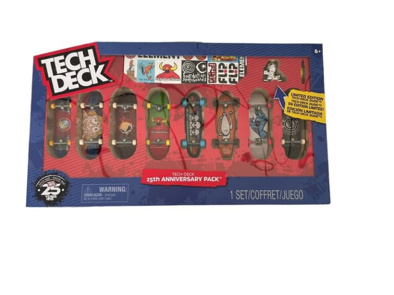 Coffret 25 eme anniversaire Tech Deck x 8 Finger Skate + Tech Deck Dude argenté Spin Master 1