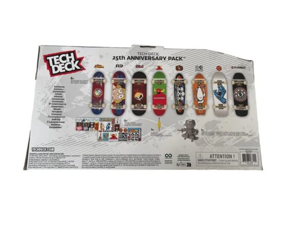 Coffret 25 eme anniversaire Tech Deck x 8 Finger Skate + Tech Deck Dude argenté Spin Master 2