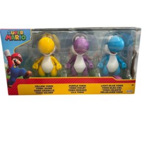 Coffret 3 figurines Super Mario Yoshi 10 cm Jakks Pacific 1