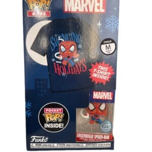 Coffret Funko Pop Marvel Spiderman T Shirt taille M + porte clés figurine 1 Photoroom