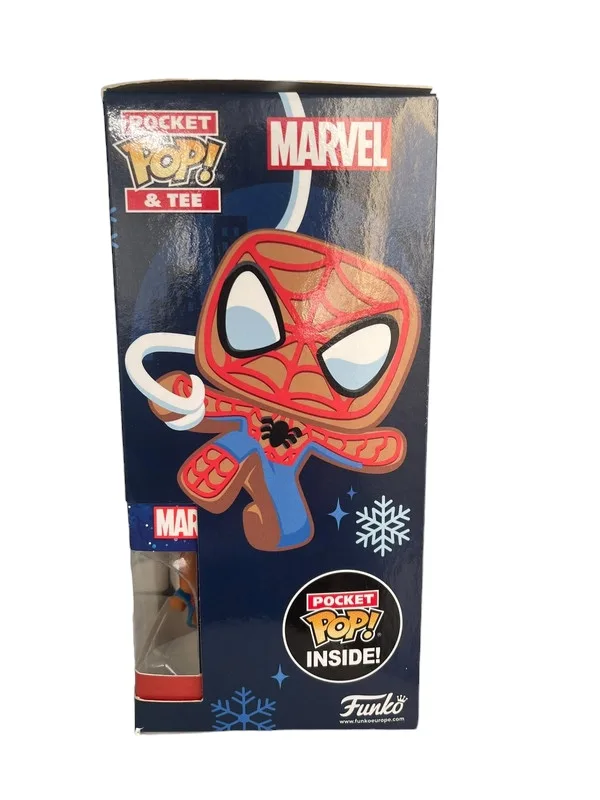 Coffret Funko Pop Marvel Spiderman T Shirt taille M + porte clés figurine 4 Photoroom