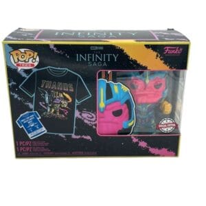 Coffret T Shirt taille L + figurine Funko Pop Marvel the Infinity saga 1 Photoroom