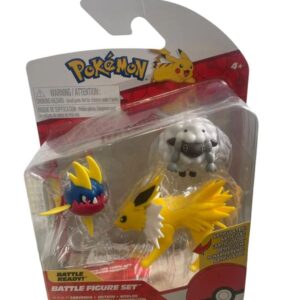 Coffret X 3 figurines Pokémon Battle Figure set Carvanha, Voltali et Moumouton Jazwares 1