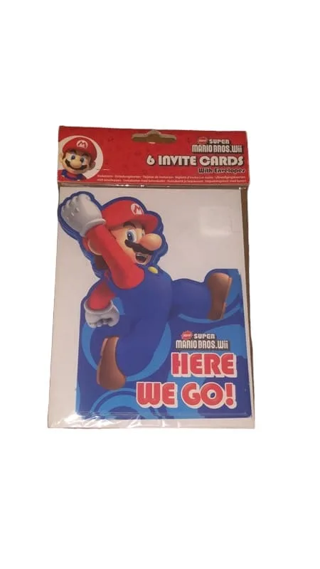Enveloppe d’invitation New Super Mario Bros Wii 1