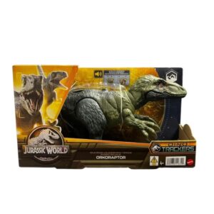 Figurine Jurassic World Dino Trackers Orkoraptor rugissement féroce Mattel 1