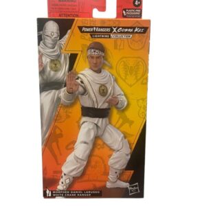 Figurine Power Rangers x Cobra Kai Lightning collection Morphed Daniel Larusso White Crane Ranger Hasbro 1