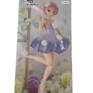 Figurine Re Zero Trio Try It Bunnies Ram Flower Dress 21 cm FuRyu 1