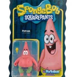 Figurine Sponge Bob : Bob l’éponge SquarePants Patrick Réaction Super 7 1 Photoroom
