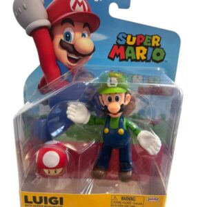 Figurine Super Mario Luigi avec super Champignon Jakks Pacific 1