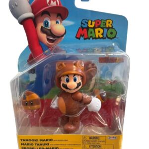 Figurine Super Mario Tanooki Mario avec super feuille Jakks Pacific 1