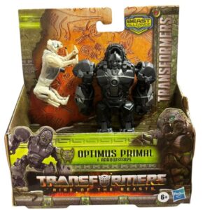 Figurine Transformers Rise of the Beasts Optimus Primal et Arrowstripe Hasbro 1
