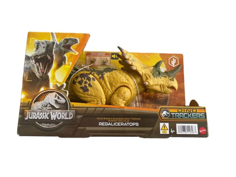 Figurine dinosaure électronique Jurassic World Dino Trackers Regalicerarops Mattel 1