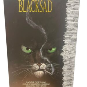 Figurine statue de collection en résine Blacksad pile d’albums Plastoy 1