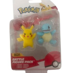 Figurines Pokémon Battle Figure Pack Pikachu et Carapuce Jazwares 1