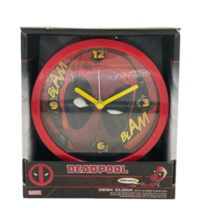 Horloge et alarme a Fonction de table Marvel DeadPool 12,5 cm de diamètre 1