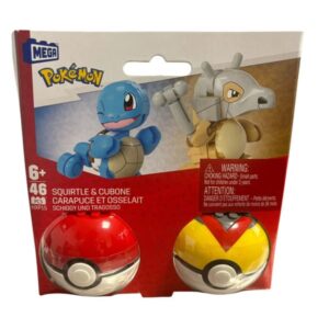 Mega Construx Pokémon Carapuce et Osselait + pokeball Mattel 1
