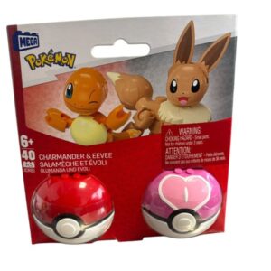 Mega Construx Pokémon Pokeball Salameche et Évoli 40 pièces Mattel 1