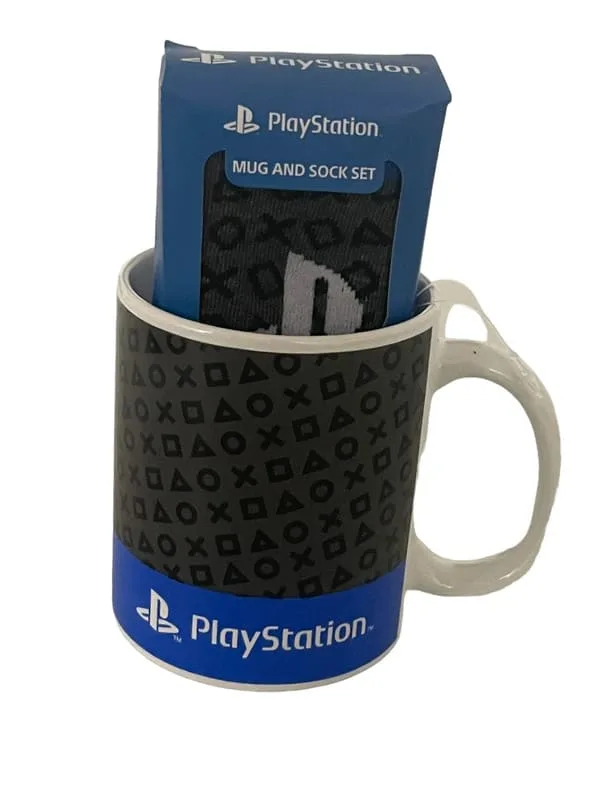 Mug : tasse Sony PlayStation + paire de chaussette 1