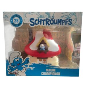 Tirelire : Figurine Les Schtroumpfs Maison Champignons Sd Figure 28 Money Box Plastoy 1